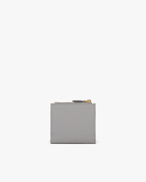 Cloudy Gray Small Saffiano leather wallet - Image 5