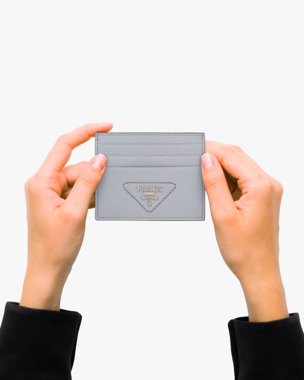 Cornflower Blue Leather card holder - Image 2