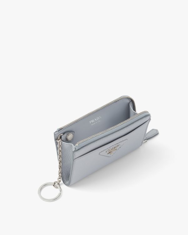 Cornflower Blue Leather key case - Image 3