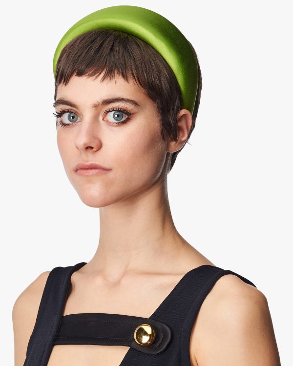 Fern Green Satin Headband - Image 2