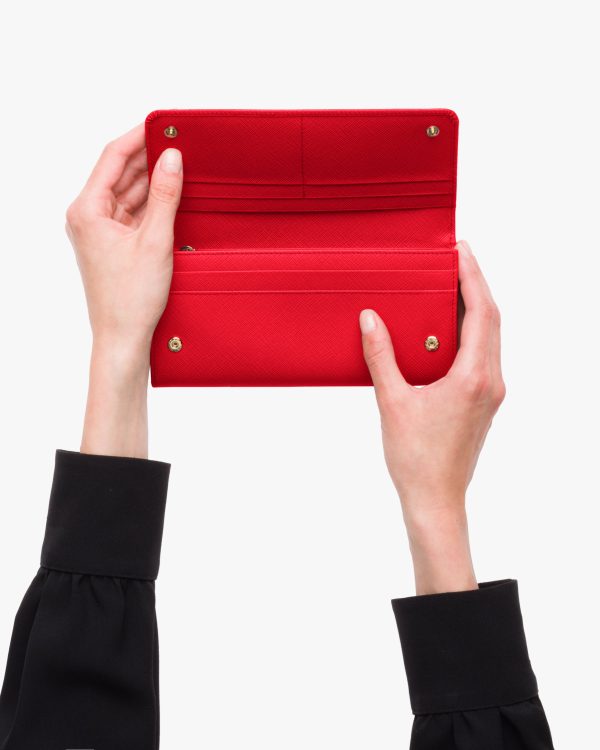 Fiery Red Large Saffiano Leather Wallet - Image 3