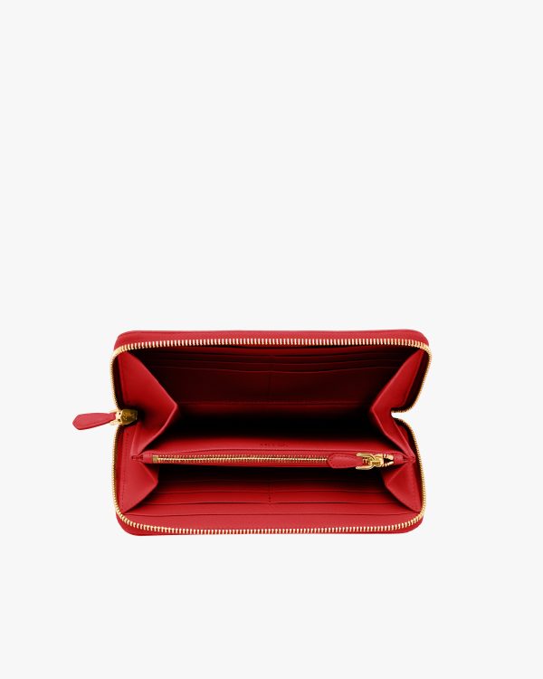 Fiery Red Large Saffiano Leather Wallet - Image 2