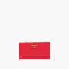 Fiery Red Large Saffiano leather wallet
