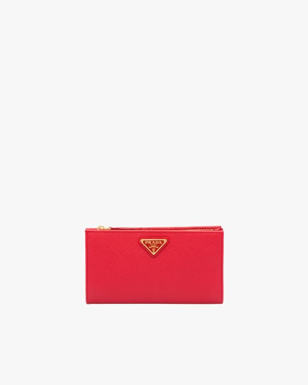 Fiery Red Large Saffiano leather wallet