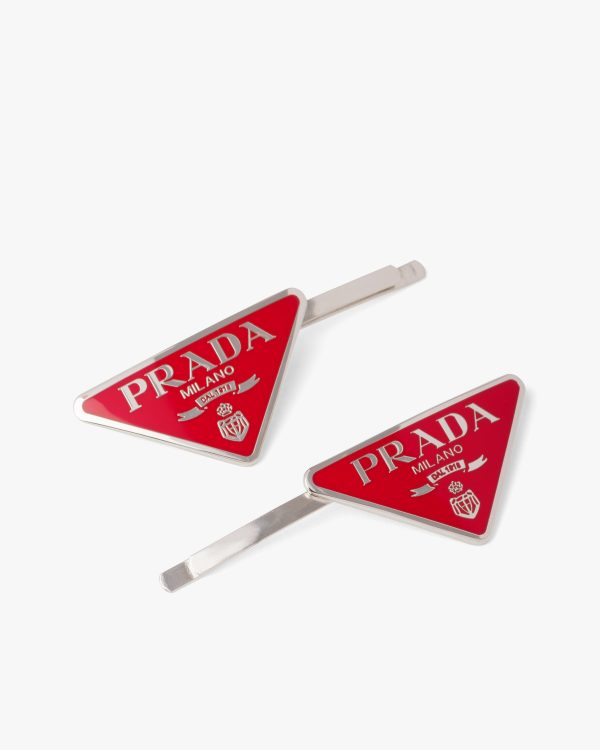 Fiery Red Metal hair clips - Image 3