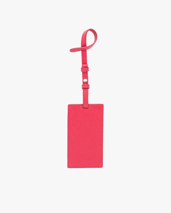 Fiery Red My Character Saffiano name tag - Image 2