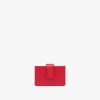 Fiery Red Saffiano Leather Card Holder