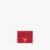 Fiery Red Saffiano Leather Card Holder