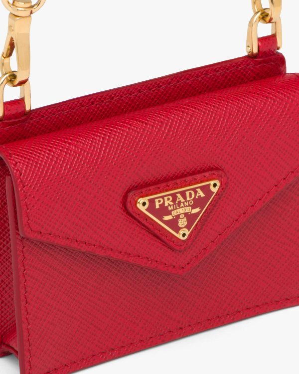 Fiery Red Saffiano Leather Card Holder - Image 4
