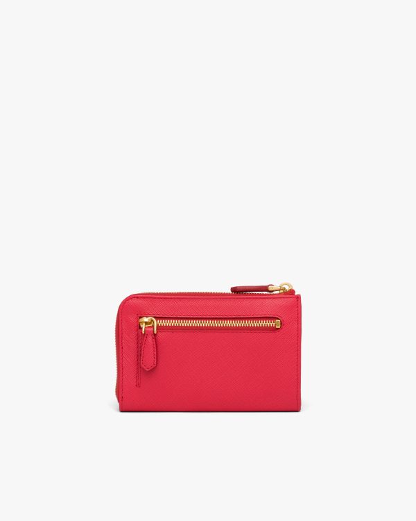 Fiery Red Saffiano Leather Keychain - Image 3