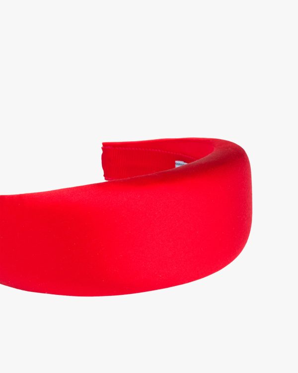 Fiery Red Satin Headband - Image 3