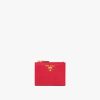 Fiery Red Small Saffiano Leather Wallet