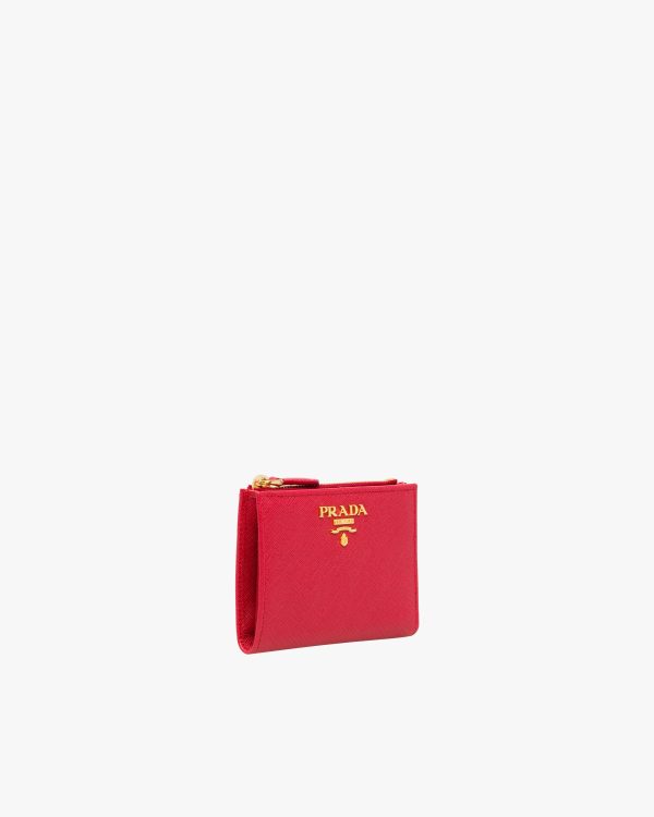 Fiery Red Small Saffiano Leather Wallet - Image 4