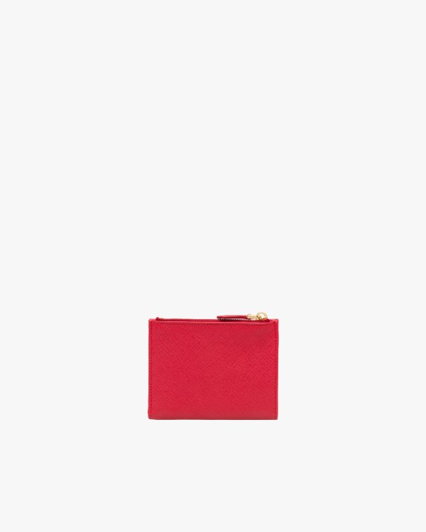 Fiery Red Small Saffiano Leather Wallet - Image 5