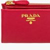Fiery Red Small Saffiano Leather Wallet - Image 6