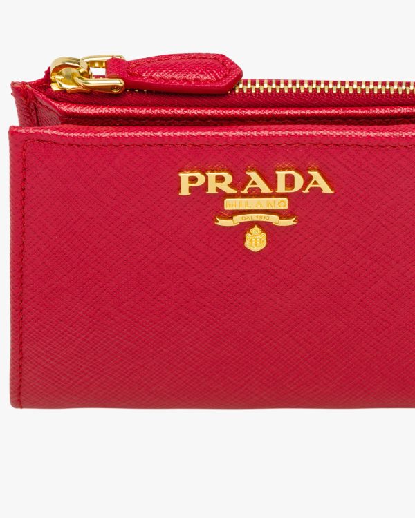 Fiery Red Small Saffiano Leather Wallet - Image 6