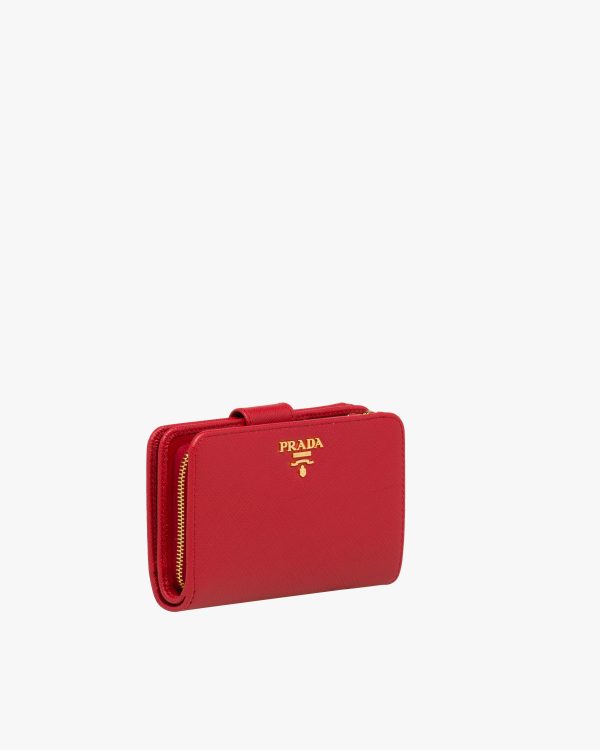 Fiery Red Small Saffiano Leather Wallet - Image 4