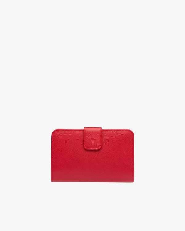 Fiery Red Small Saffiano Leather Wallet - Image 5