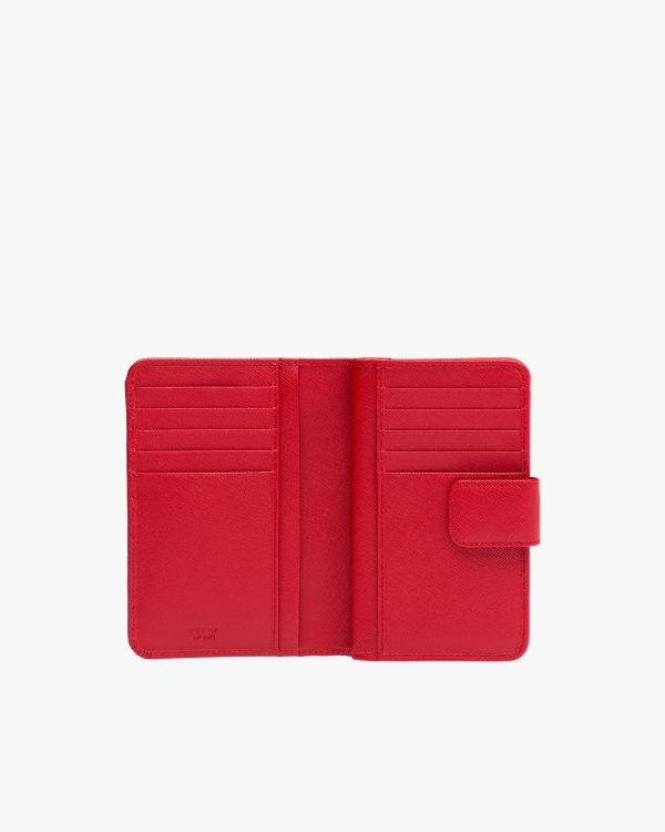 Fiery Red Small Saffiano Leather Wallet - Image 6