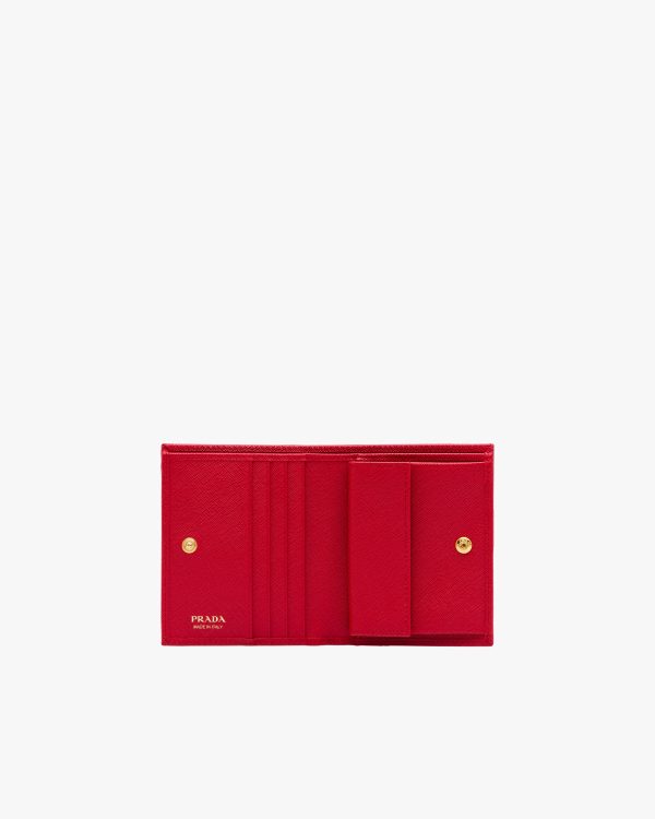 Fiery Red Small Saffiano Leather Wallet - Image 2