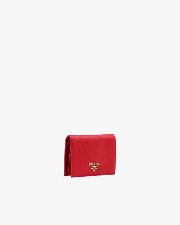 Fiery Red Small Saffiano Leather Wallet - Image 4
