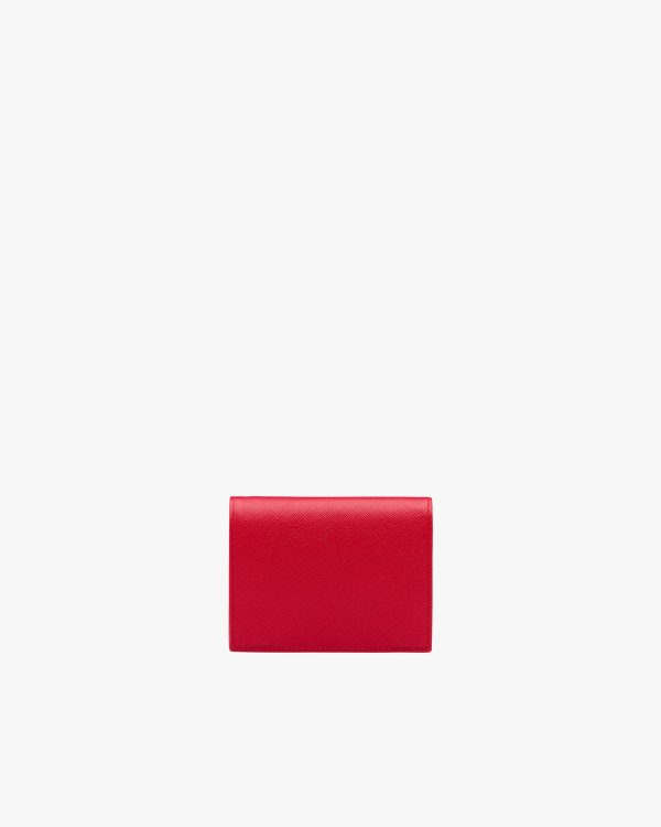 Fiery Red Small Saffiano Leather Wallet - Image 5