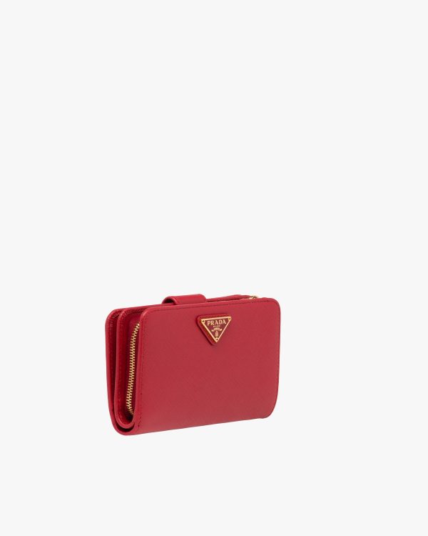 Fiery Red Small Saffiano Leather Wallet - Image 4