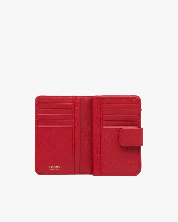 Fiery Red Small Saffiano Leather Wallet - Image 6