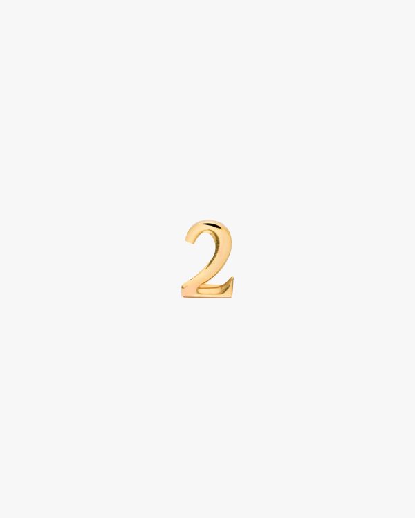 Gold My Character sliding metal number