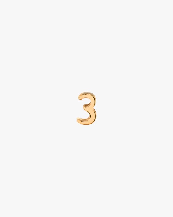 Gold My Character sliding metal number