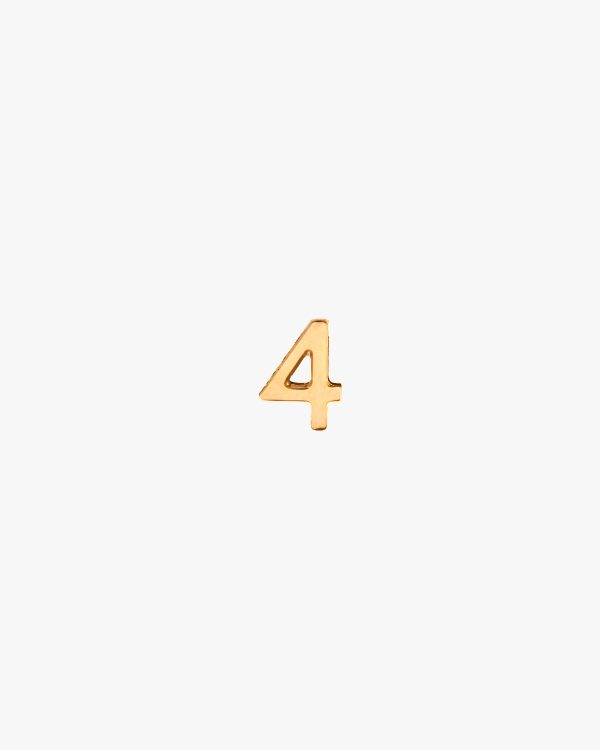 Gold My Character sliding metal number