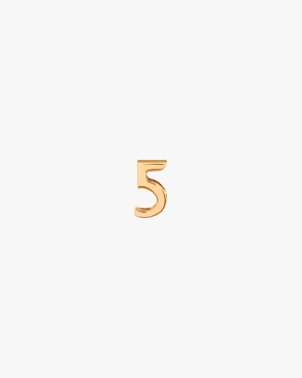 Gold My Character sliding metal number