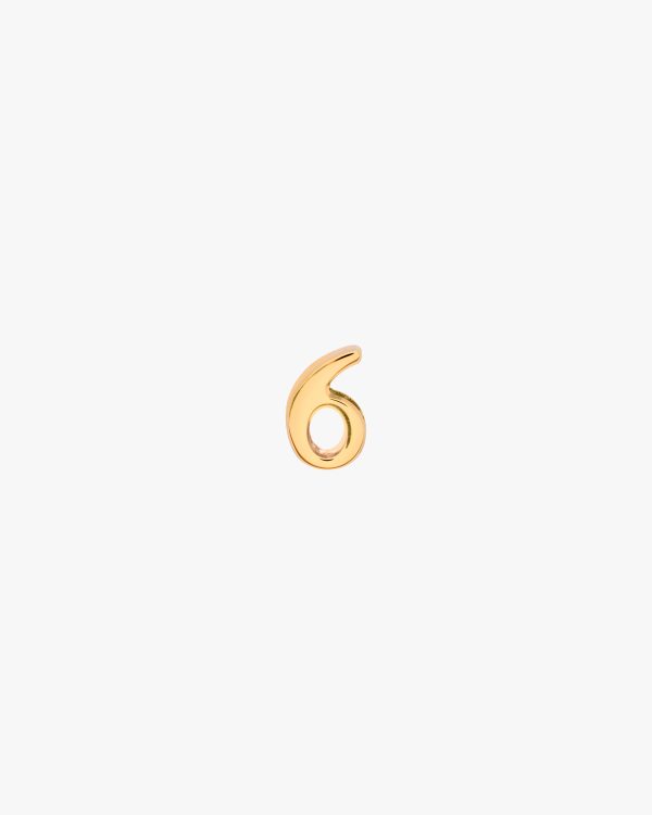 Gold My Character sliding metal number