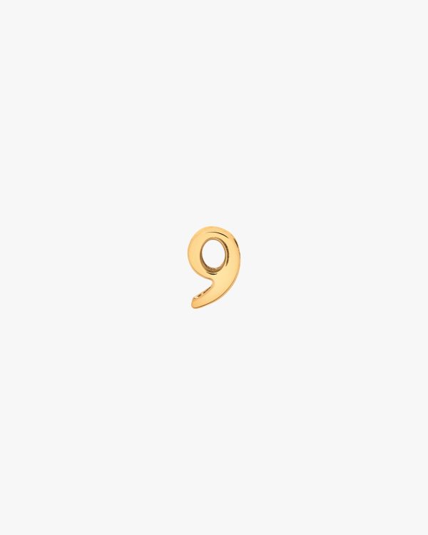 Gold My Character sliding metal number