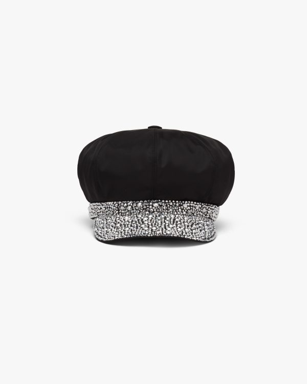 Metal Re-Nylon hat with crystals