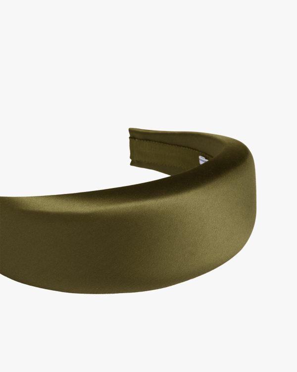 Military Green Satin Headband - Image 3
