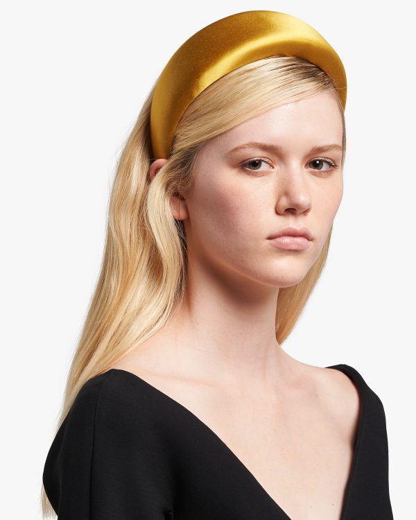 Mimosa Yellow Satin Headband - Image 2