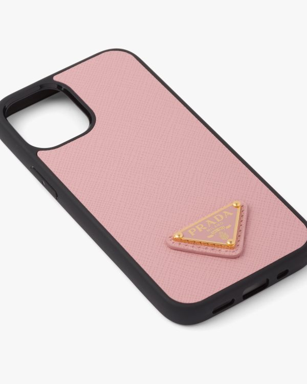 Peach Saffiano cover for iPhone 12 Mini - Image 2