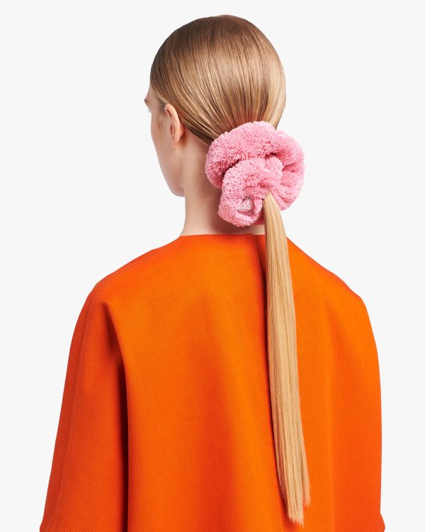 Petal Pink Terry scrunchie - Image 2