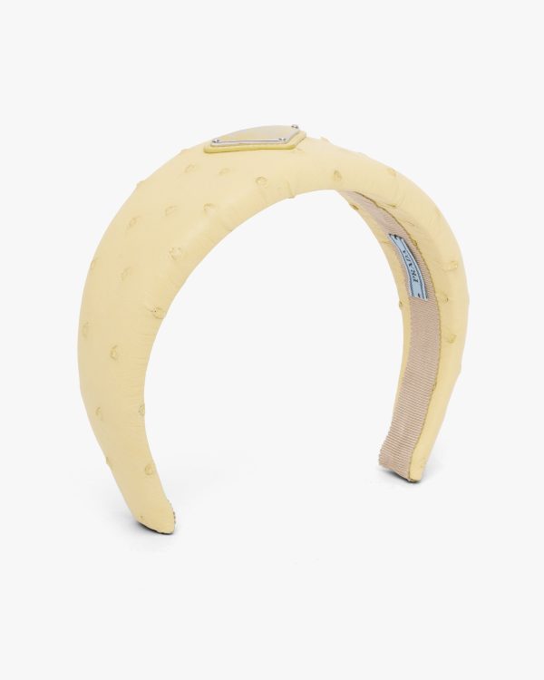 Pineapple Ostrich leather headband