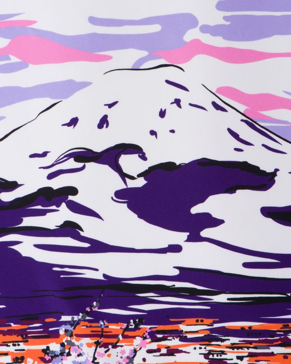 Pink Pittoresque Tokyo printed 90 silk foulard - Image 2