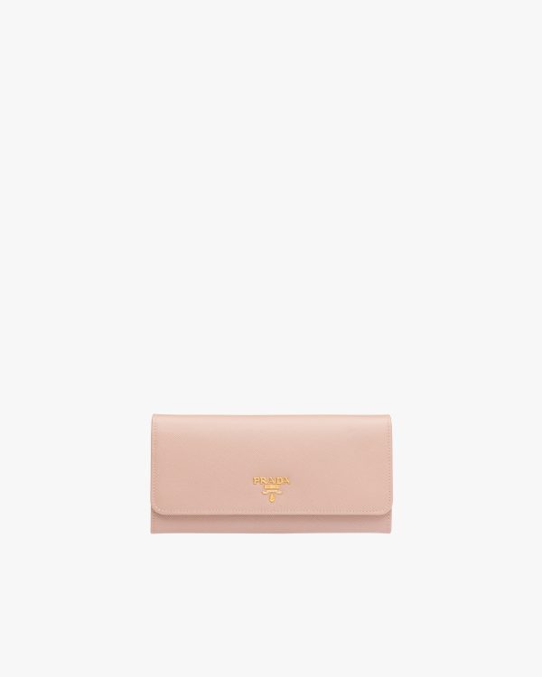 Powder Pink Large Saffiano Leather Wallet
