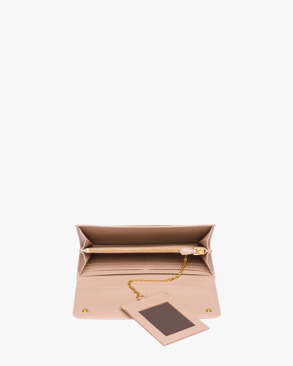 Powder Pink Large Saffiano Leather Wallet - Image 2