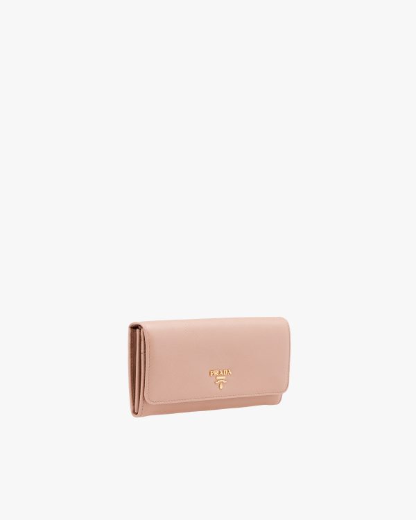Powder Pink Large Saffiano Leather Wallet - Image 4