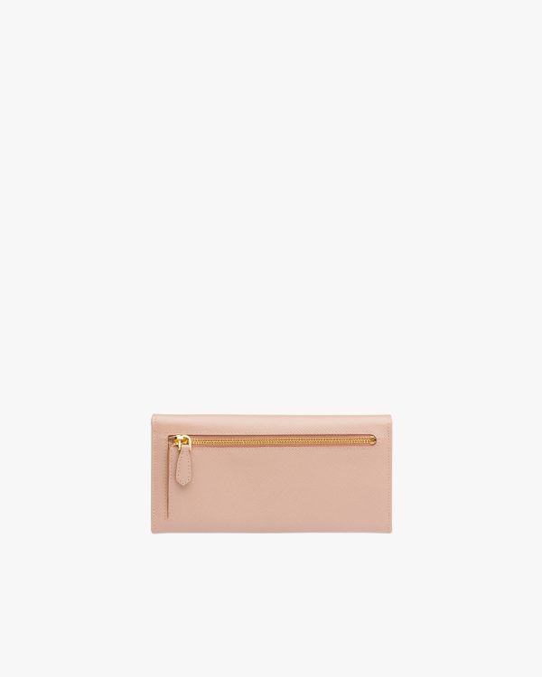 Powder Pink Large Saffiano Leather Wallet - Image 5