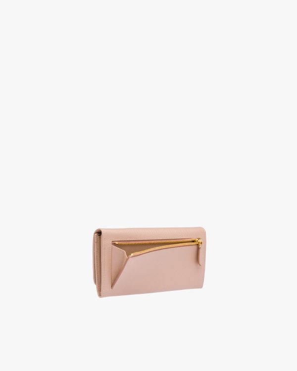 Powder Pink Large Saffiano Leather Wallet - Image 6