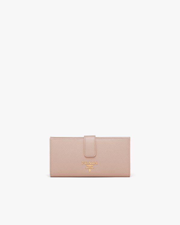 Powder Pink Large Saffiano leather wallet