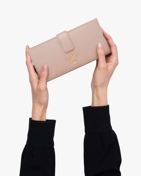 Powder Pink Large Saffiano leather wallet - Image 3