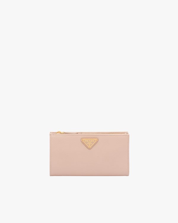 Powder Pink Large Saffiano leather wallet