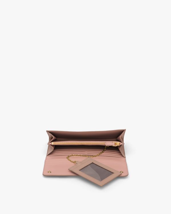 Powder Pink / Peach Leather wallet - Image 2